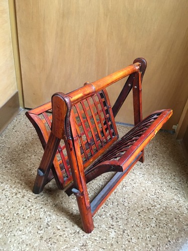 Bamboo wood folding magazine - wood,