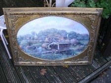 VINTAGE OLD AMERICAN SCENE , PRINT ? FRAMED & GLAZED. MAKE AN OFFER