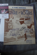 Fred Astaire Ginger Rogers Autographed Sheet Music Hollywood Actors Dancers JSA