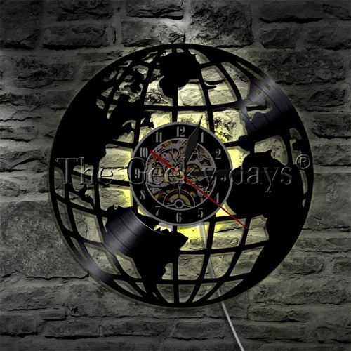Earth wall clock globe map - earth,