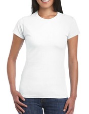 Ladies Plain T-Shirt - Gildan Softstyle Tee - Womens New Value Blank - Cotton