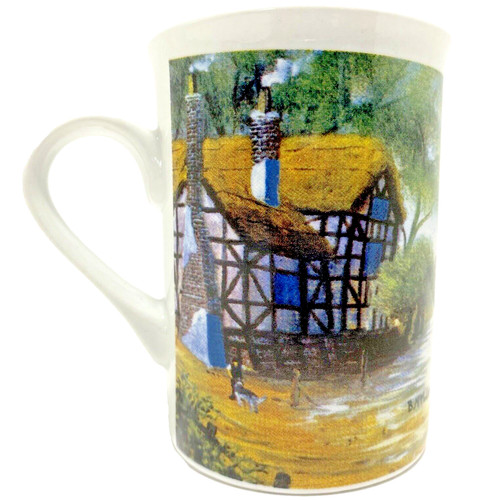 Vtg pottery mug crossing - pottery,
