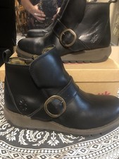 Fly London Black Ankle Boots Size 6 