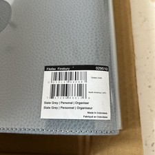 Filofax Finsbury Personal  Leather Organiser light grey. Unused 2022 edition 