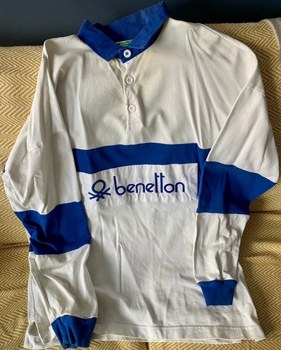 Benetton rugby shirt white - benetton,