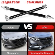2*20cm Black Car Adjustable Front Bumper Splitter Strut Lip Tie Rod Bar Support