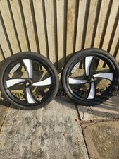 pair of black mag bmx wheels