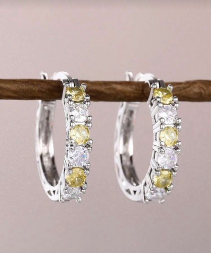 New silver and yellow earrings - and,