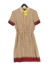Hobbs NW3 Shirt Midi Dress UK6 in Tan