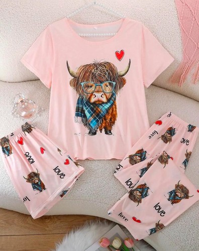 Highland cow pink women ladies - women,