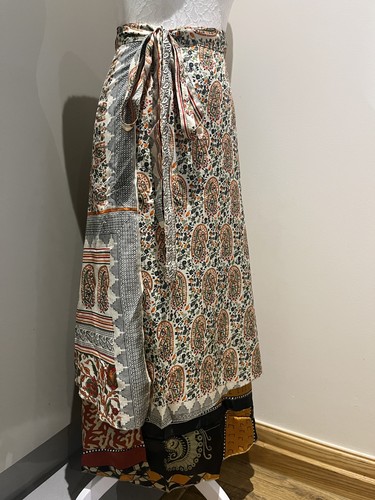 Long silk skirt maxi boho - silk,