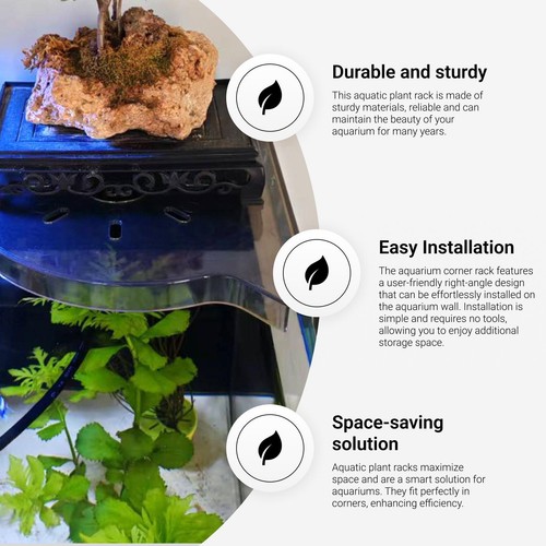 Corner fish tank shelf space - tank,