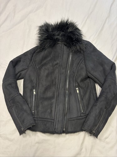 New look black faux fur - faux,