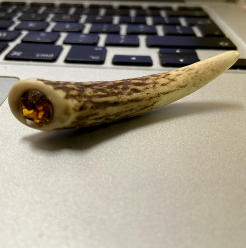Vintage scottish horn brooch - horn, /