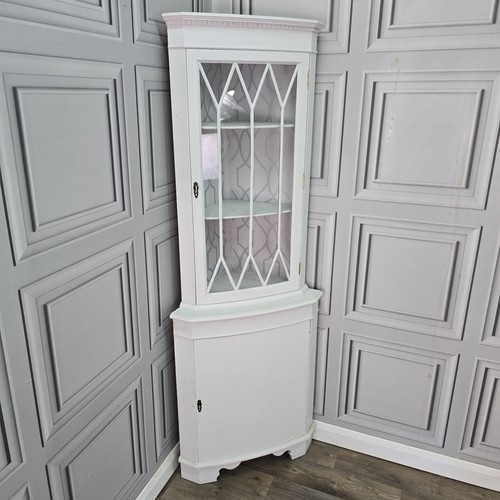 Vintage painted corner cabinet - vintage,