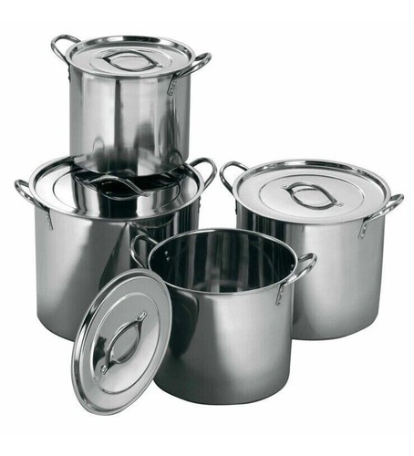 New 4pc large stainless - large,