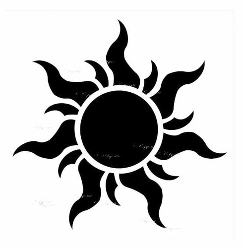 Sun tribal vinyl - sun, decal