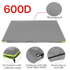 8.2 ft x 4.3 ft Heavy Duty Trailer Cover Waterproof With Rubber Cord Belt Blue