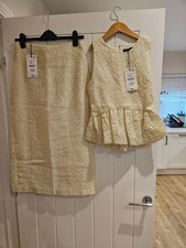 ZARA TEXTURED MIDI SKIRT  AND