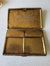 Vintage London Underground Brass 1930s TALLENT CIGARETTE CASE