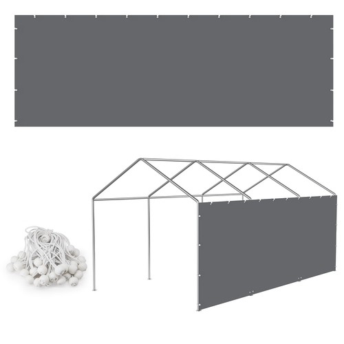 20x6 6ft grey carport - 20x6.6ft,