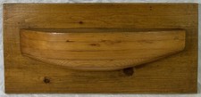 Vintage Boat Half Hull Block Profile, Shipbuilders, Mounted, Maritime, Nautical