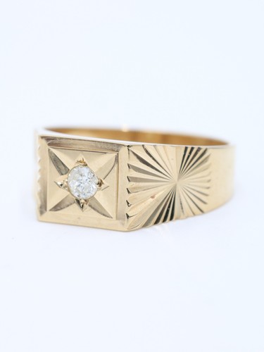 9ct yellow gold 16ct - 0.16ct, natural