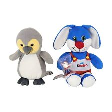 Kinder Chocolate Rabbit 10" Penguin 7" Soft Plush Toys & Christmas Figure Stamp