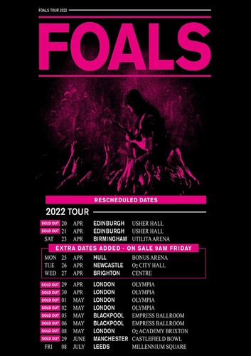 Foals tour 2022 a4 print - foals,