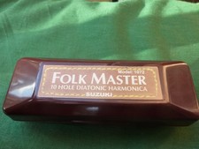 SUZUKI "FOLK MASTER" DIATONIC HARMONICA MODEL 1072 - KEY Eb