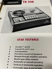 GRUNDIG TK248 REEL TO REEL