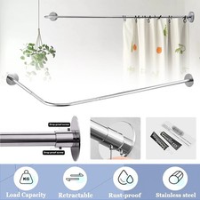L Shaped Corner Shower Curtain