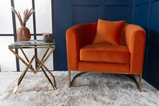 Burnt Orange Accent Chair With