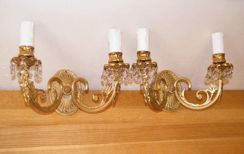 Edwardian pair cast brass - of,
