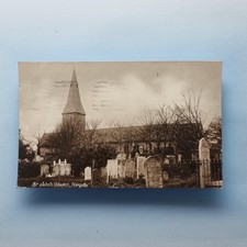 Margate Postcard C1921 Real Photo Kent St John's Church Gravestones
