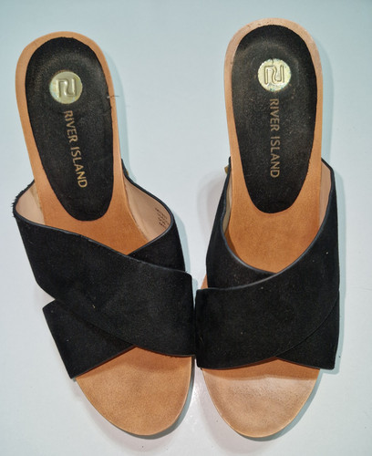 River island black slide - river, mule