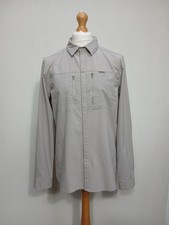 Men's Craghoppers Nosilife Shirt Size Large L Stone Khaki Adventure Safari Trek