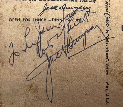 Rare jack dempsey signed - dempsey,