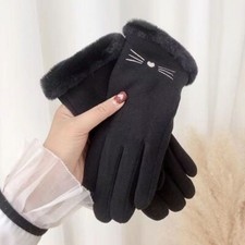 Gloves Warm Winter Ladies Traditional Thick Winter Faux Sheepskin Mittens or
