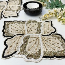 Set of 8, Handmade beaded