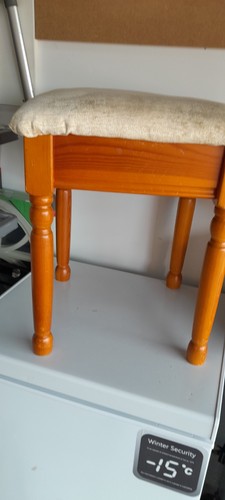 Pine dressing table stool - pine,
