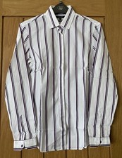 T M Lewin Fully Fitted Ladies Smart Striped Shirt ~ 100% Cotton ~ Size 8