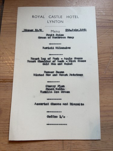 Vintage 1960 menu royal - vintage,