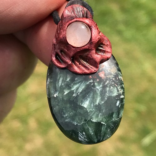 Seraphinite rose quartz - seraphinite, &