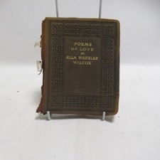Poems of Love Ella Wheeler Wilcox 1918 Special Valentines Gift Antique Suede