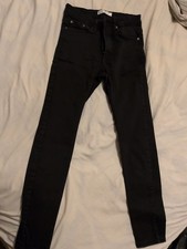 Zara Mens Slim Black Jeans UK Size Small Eur 38.  98%cotton