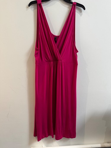 Bright fuchsia surplice neck - surplice, v-neck