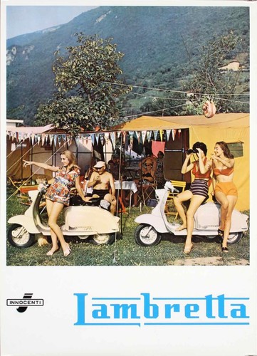 Lambretta scooter camping - lambretta,
