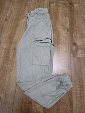 New Look Women's Light Green Cargo Pockets Trousers Elastic Waist Uk 10 Used