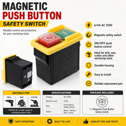 Kjd6 safety switch nvr push - switch,